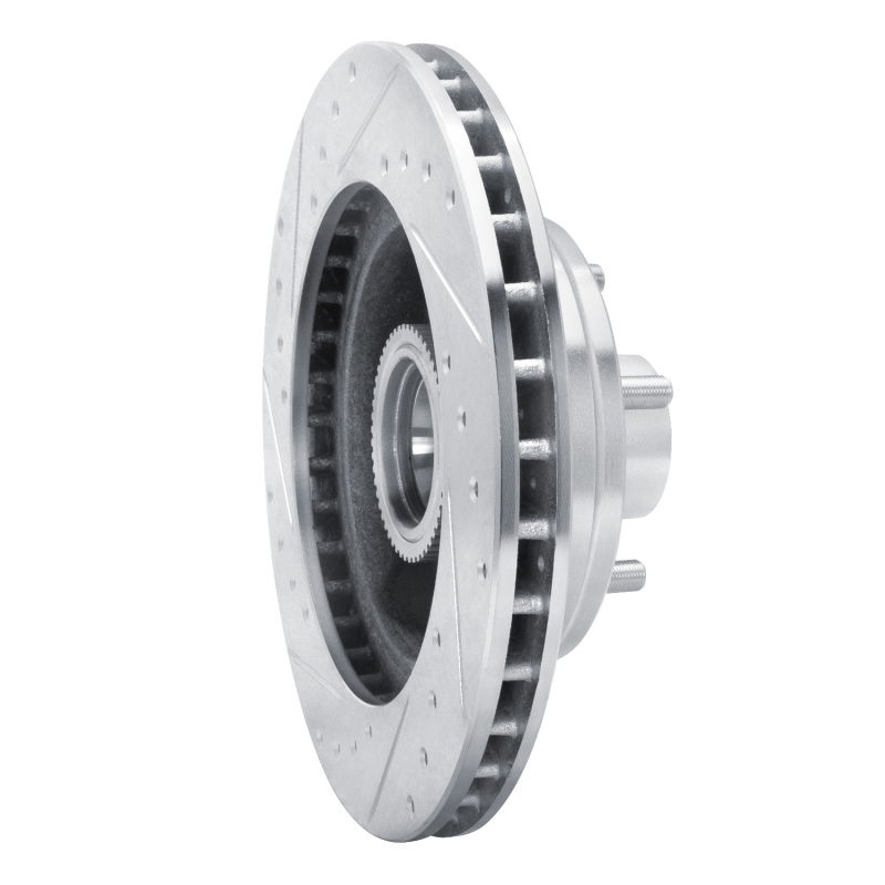 Chevrolet Astro Brake Rotor (1) - Front Right - R1 Concepts - Drilled & Slotted - Silver - `90-`02